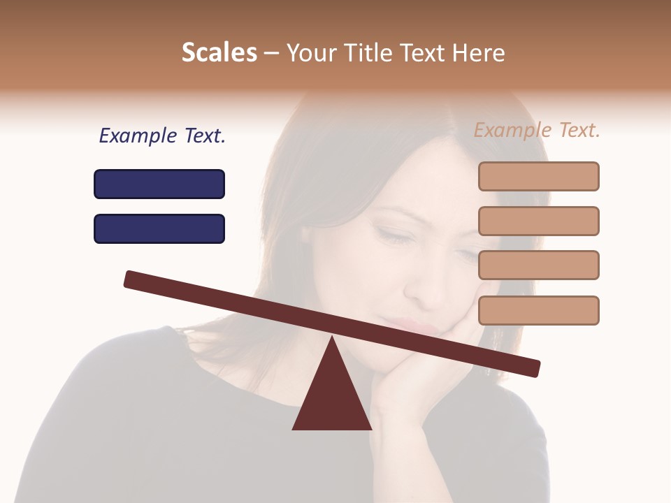 A Woman Holding Her Hand To Her Face PowerPoint Template