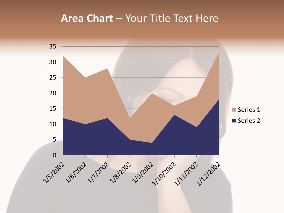 A Woman Holding Her Hand To Her Face PowerPoint Template