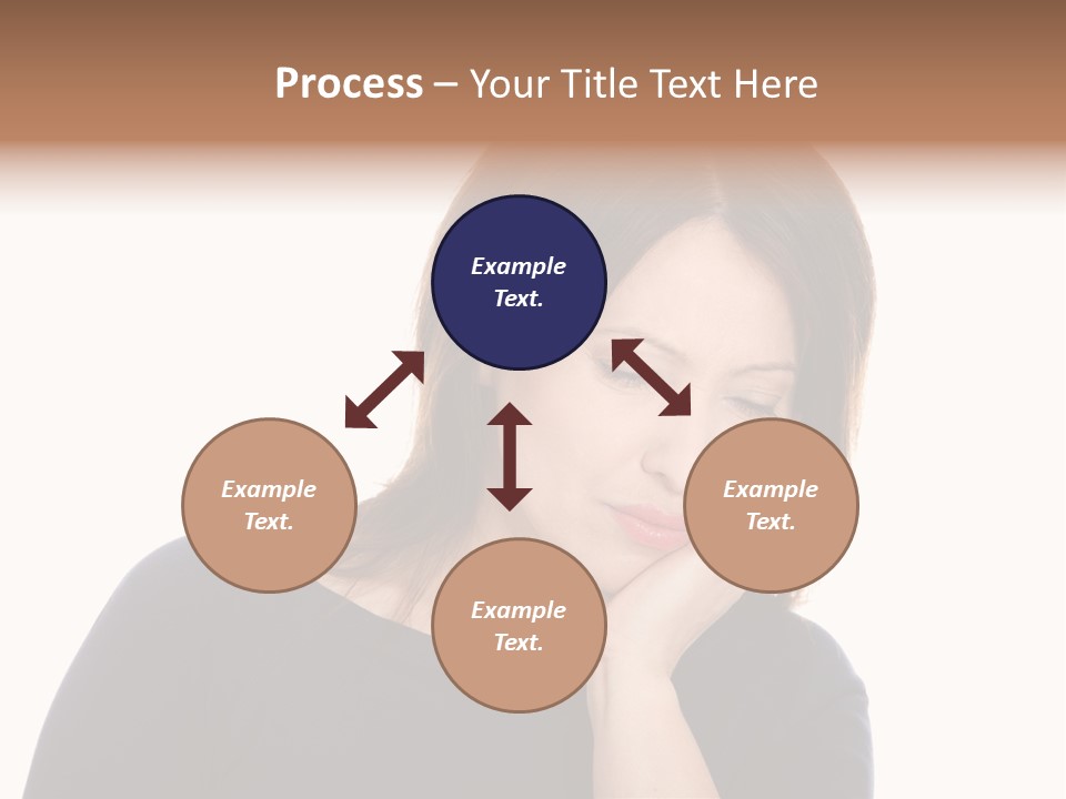 A Woman Holding Her Hand To Her Face PowerPoint Template