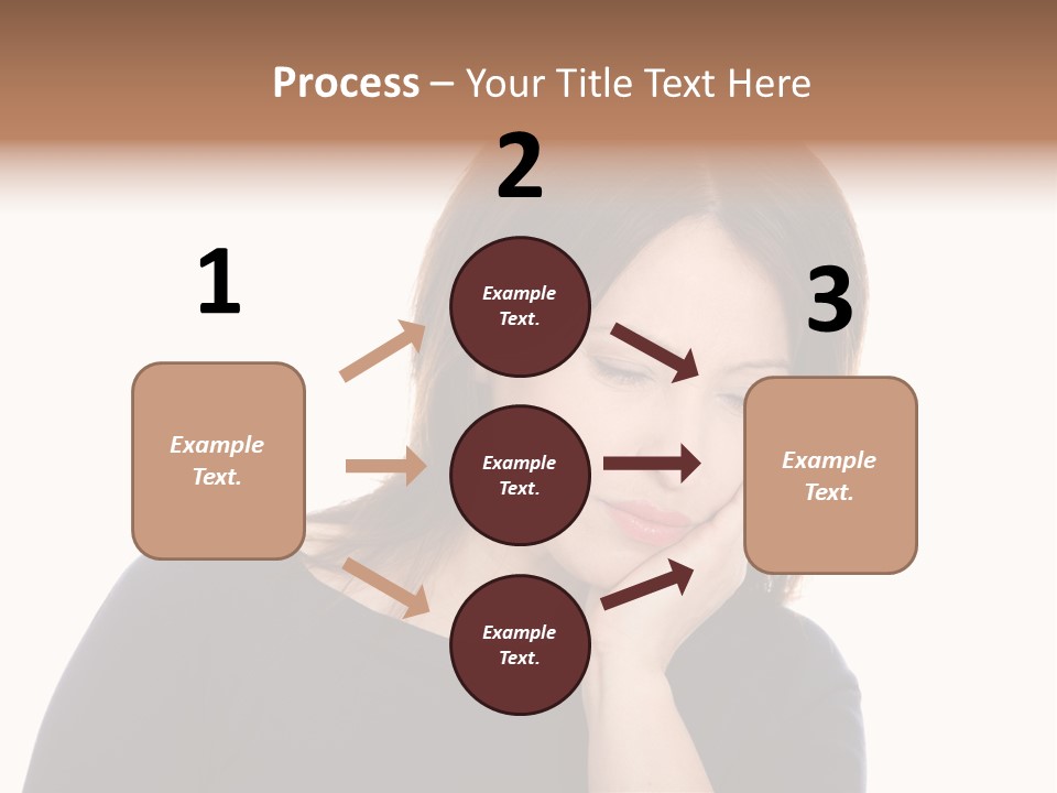 A Woman Holding Her Hand To Her Face PowerPoint Template