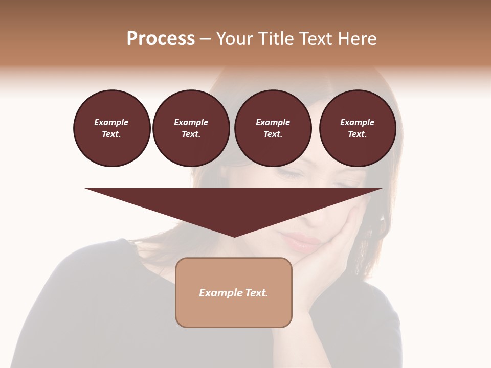 A Woman Holding Her Hand To Her Face PowerPoint Template