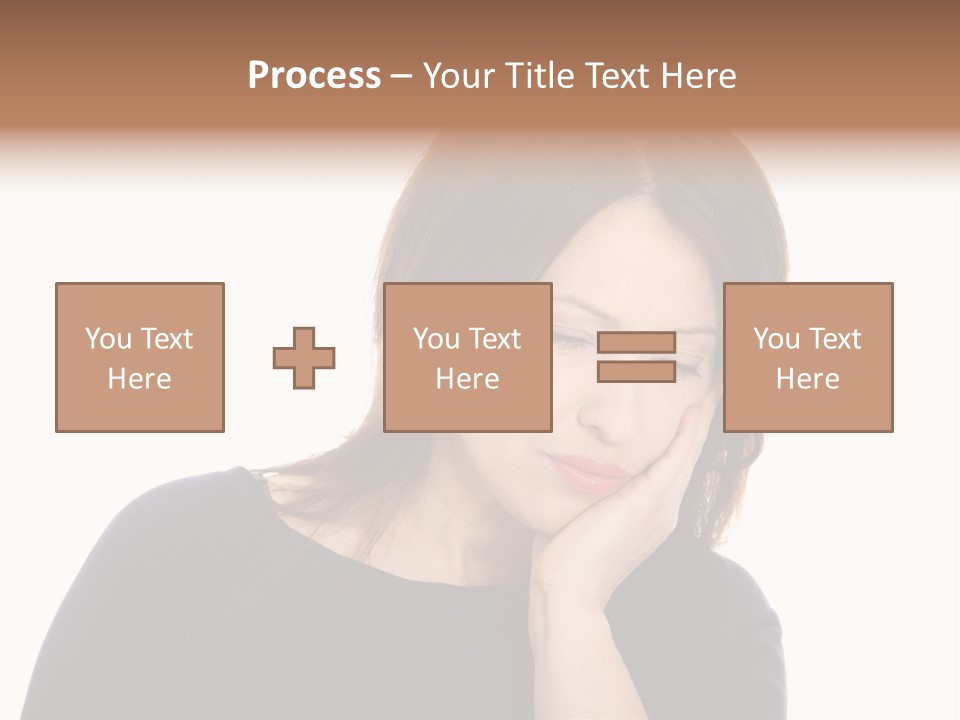 A Woman Holding Her Hand To Her Face PowerPoint Template