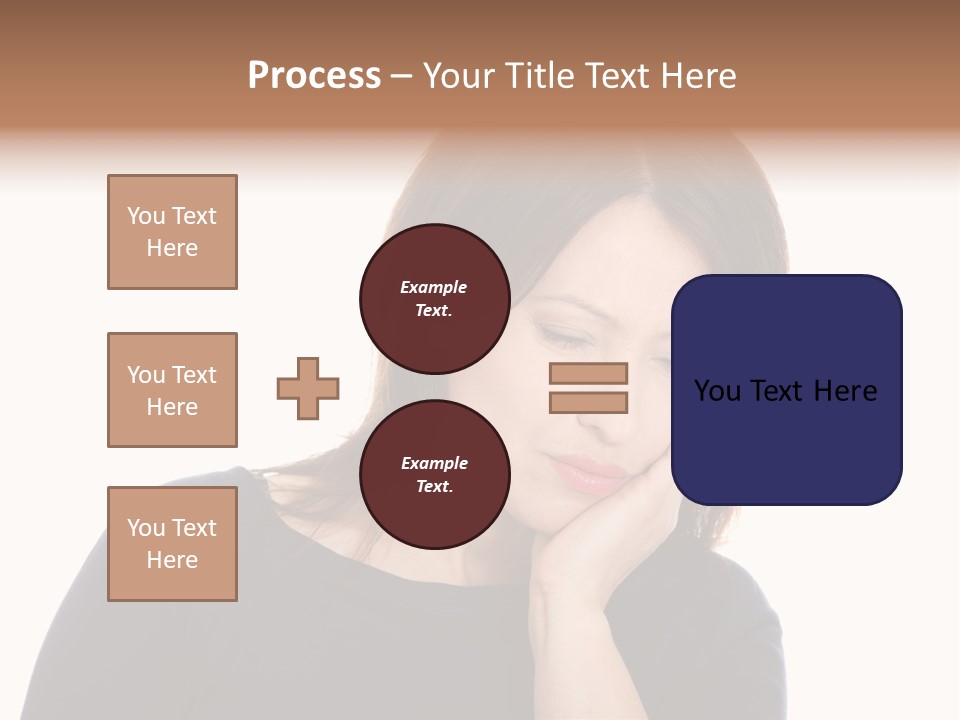A Woman Holding Her Hand To Her Face PowerPoint Template