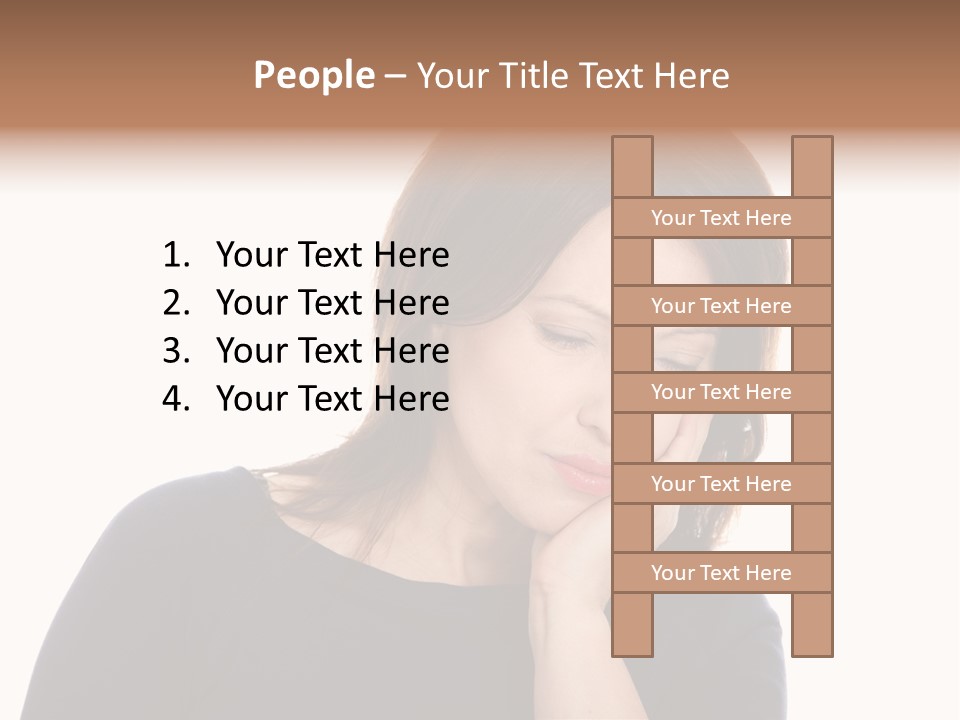 A Woman Holding Her Hand To Her Face PowerPoint Template