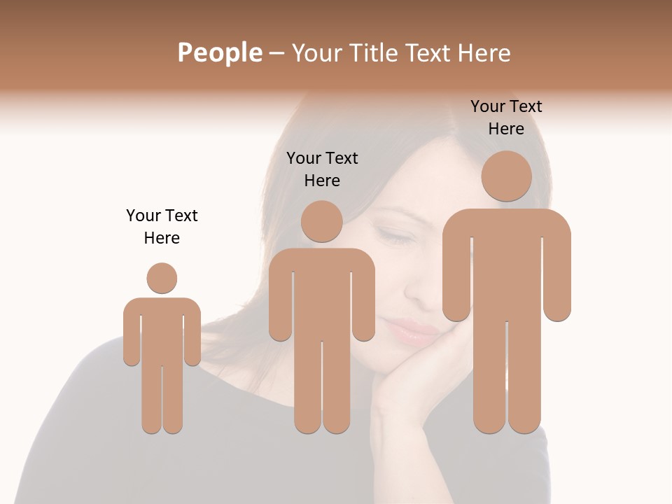 A Woman Holding Her Hand To Her Face PowerPoint Template