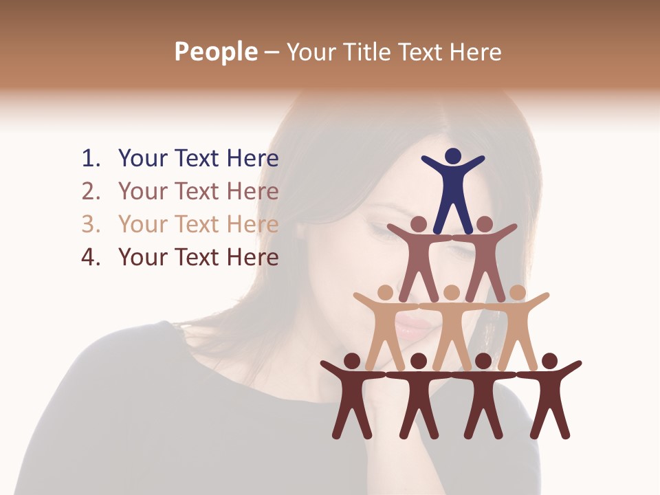 A Woman Holding Her Hand To Her Face PowerPoint Template