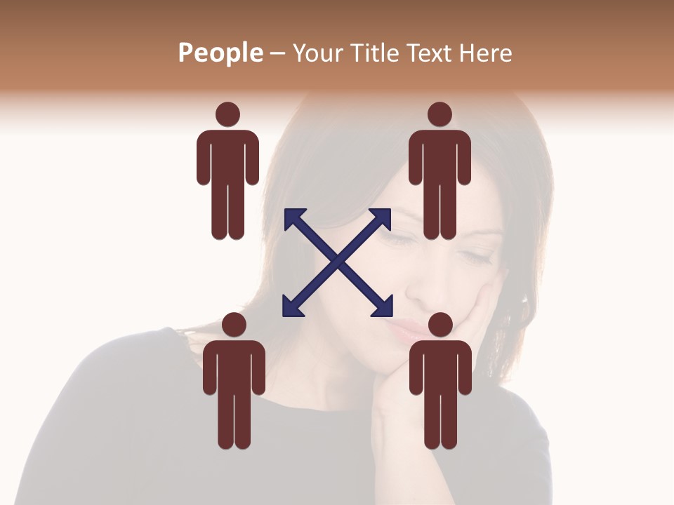 A Woman Holding Her Hand To Her Face PowerPoint Template