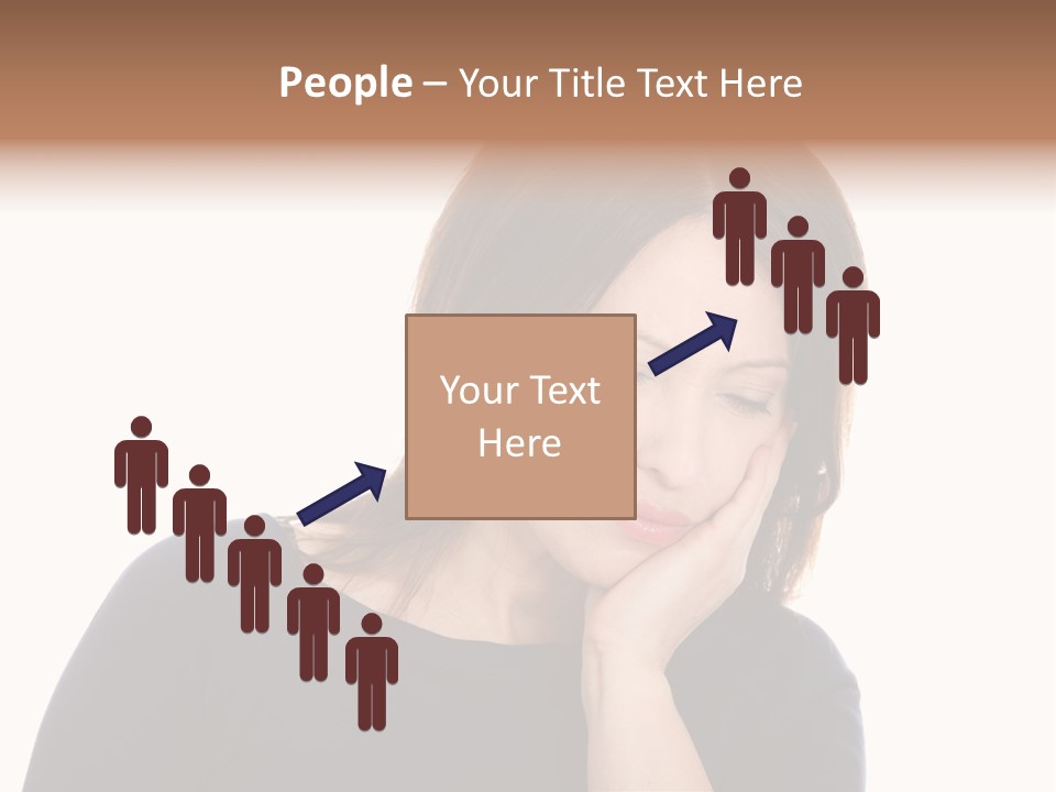 A Woman Holding Her Hand To Her Face PowerPoint Template