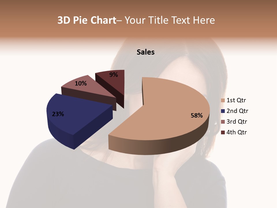 A Woman Holding Her Hand To Her Face PowerPoint Template