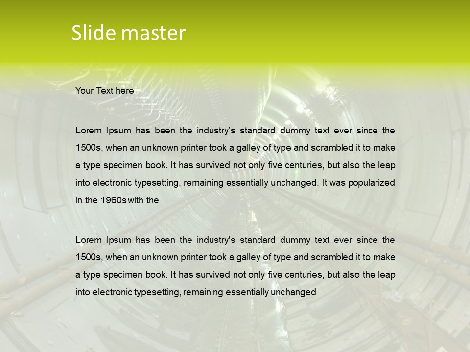 Engineering Tunnel Tbm PowerPoint Template