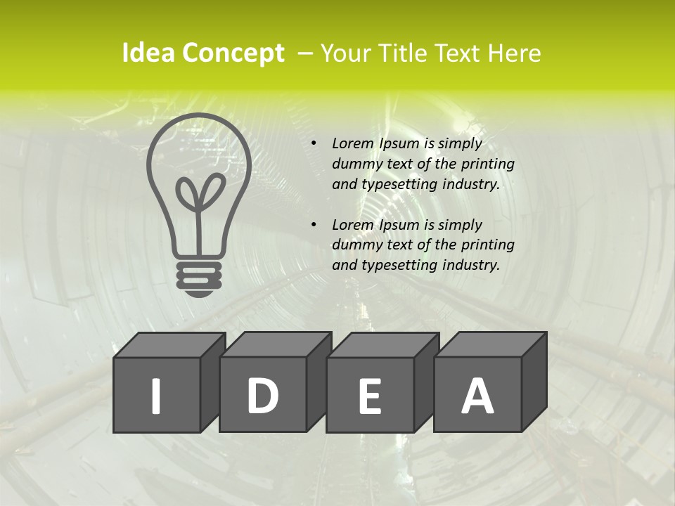 Engineering Tunnel Tbm PowerPoint Template