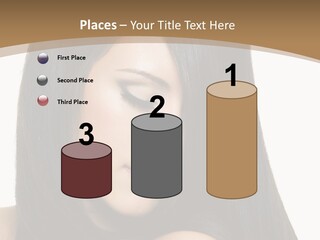 A Beautiful Woman With Long Black Hair Powerpoint Template PowerPoint Template