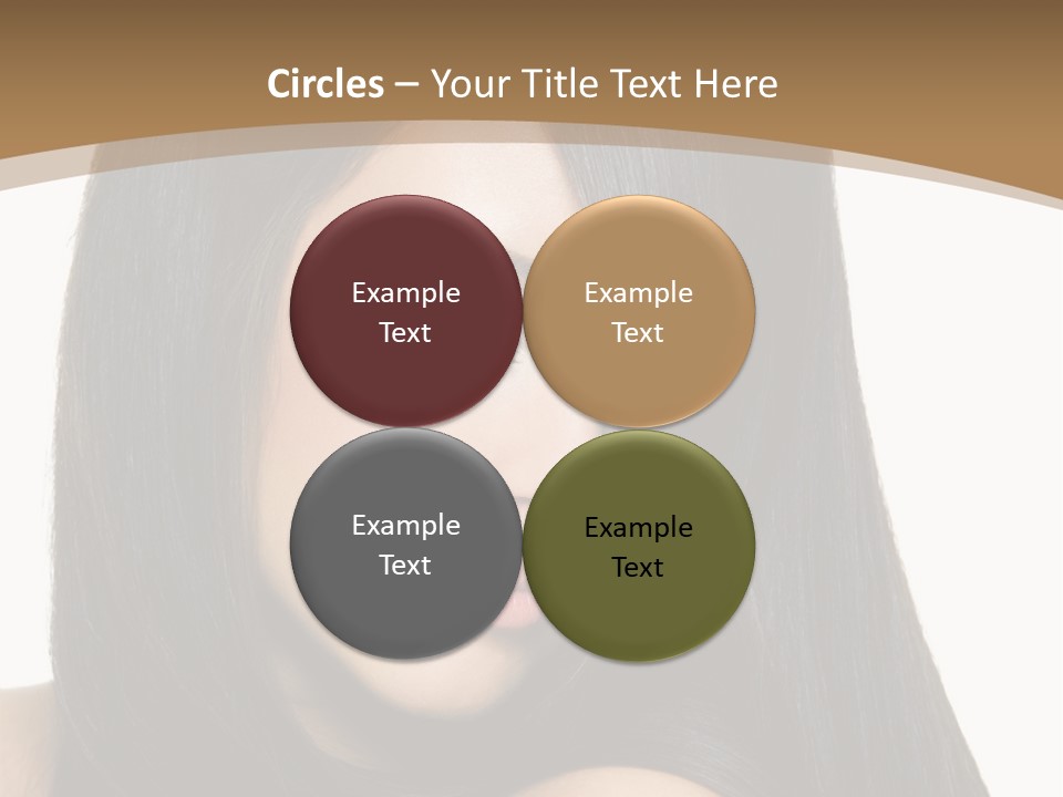 A Beautiful Woman With Long Black Hair Powerpoint Template PowerPoint Template