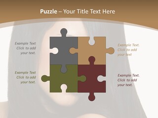 A Beautiful Woman With Long Black Hair Powerpoint Template PowerPoint Template