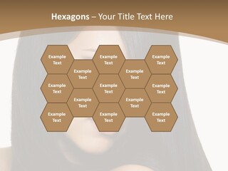 A Beautiful Woman With Long Black Hair Powerpoint Template PowerPoint Template