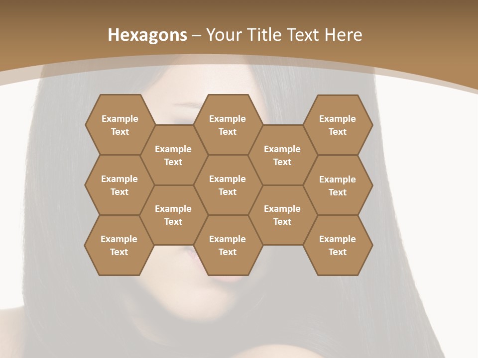 A Beautiful Woman With Long Black Hair Powerpoint Template PowerPoint Template