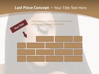 A Beautiful Woman With Long Black Hair Powerpoint Template PowerPoint Template