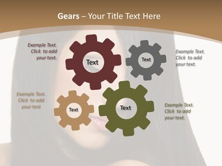 A Beautiful Woman With Long Black Hair Powerpoint Template PowerPoint Template