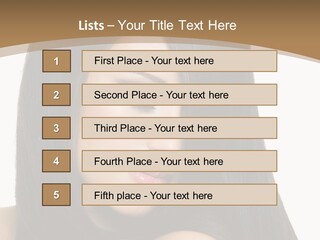 A Beautiful Woman With Long Black Hair Powerpoint Template PowerPoint Template