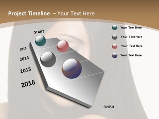 A Beautiful Woman With Long Black Hair Powerpoint Template PowerPoint Template