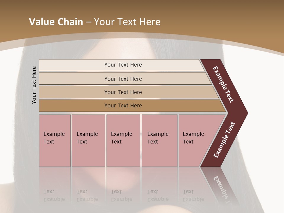 A Beautiful Woman With Long Black Hair Powerpoint Template PowerPoint Template