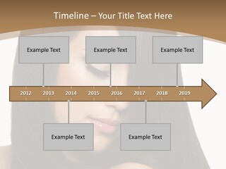 A Beautiful Woman With Long Black Hair Powerpoint Template PowerPoint Template