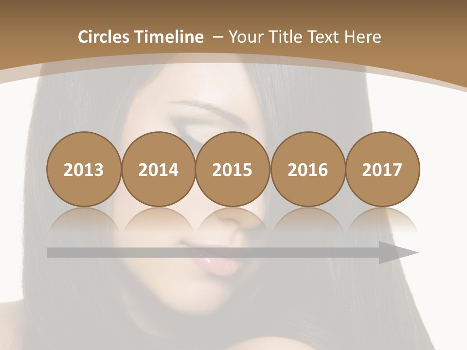 A Beautiful Woman With Long Black Hair Powerpoint Template PowerPoint Template