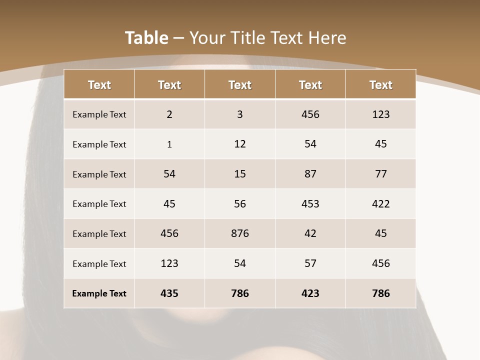 A Beautiful Woman With Long Black Hair Powerpoint Template PowerPoint Template