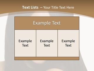A Beautiful Woman With Long Black Hair Powerpoint Template PowerPoint Template