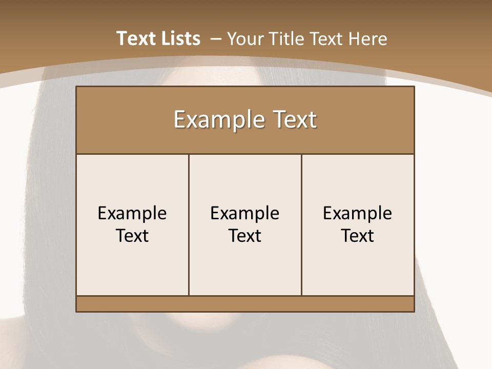 A Beautiful Woman With Long Black Hair Powerpoint Template PowerPoint Template