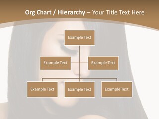 A Beautiful Woman With Long Black Hair Powerpoint Template PowerPoint Template