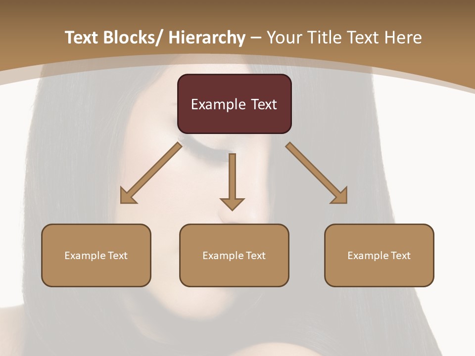 A Beautiful Woman With Long Black Hair Powerpoint Template PowerPoint Template