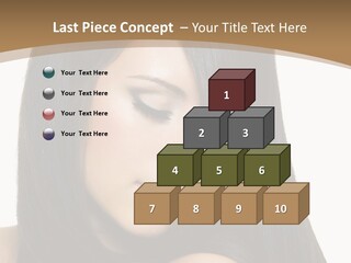 A Beautiful Woman With Long Black Hair Powerpoint Template PowerPoint Template