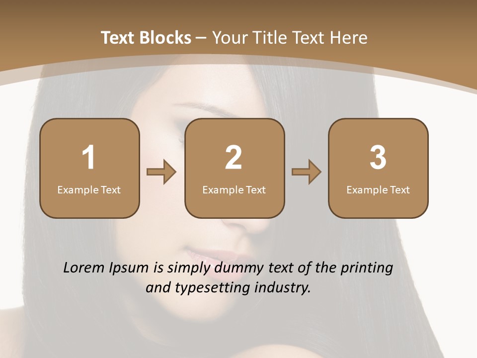 A Beautiful Woman With Long Black Hair Powerpoint Template PowerPoint Template