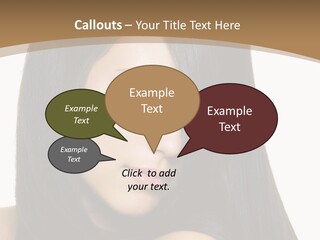 A Beautiful Woman With Long Black Hair Powerpoint Template PowerPoint Template