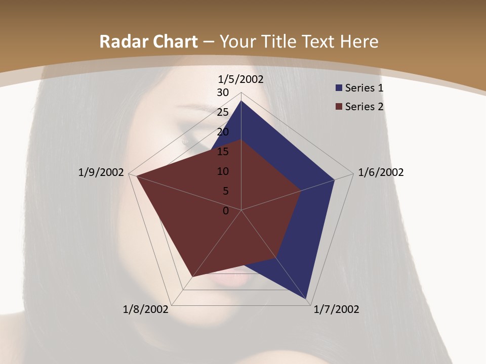 A Beautiful Woman With Long Black Hair Powerpoint Template PowerPoint Template