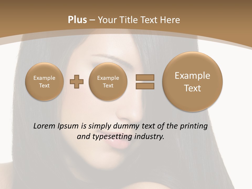 A Beautiful Woman With Long Black Hair Powerpoint Template PowerPoint Template