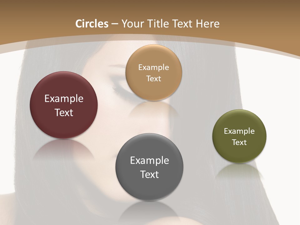 A Beautiful Woman With Long Black Hair Powerpoint Template PowerPoint Template