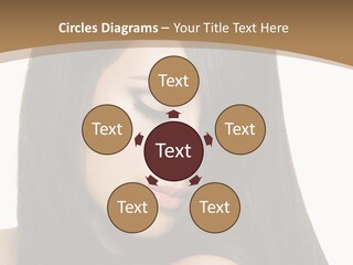 A Beautiful Woman With Long Black Hair Powerpoint Template PowerPoint Template