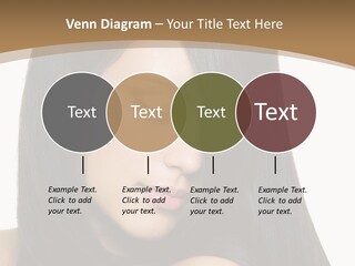 A Beautiful Woman With Long Black Hair Powerpoint Template PowerPoint Template