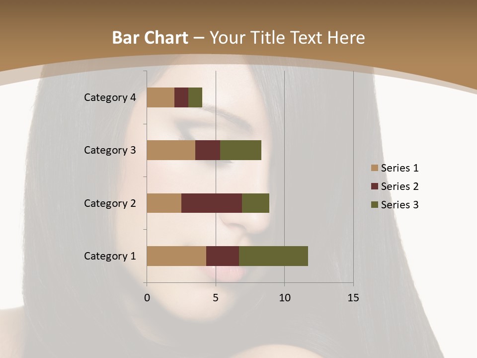 A Beautiful Woman With Long Black Hair Powerpoint Template PowerPoint Template