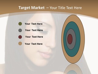 A Beautiful Woman With Long Black Hair Powerpoint Template PowerPoint Template