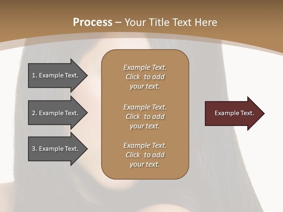 A Beautiful Woman With Long Black Hair Powerpoint Template PowerPoint Template