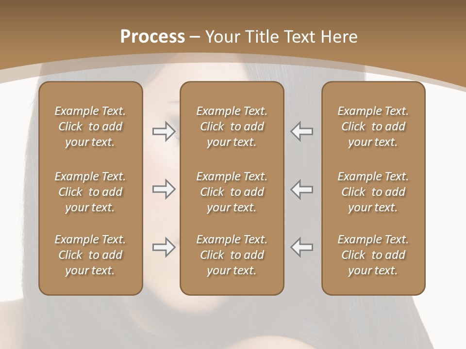 A Beautiful Woman With Long Black Hair Powerpoint Template PowerPoint Template