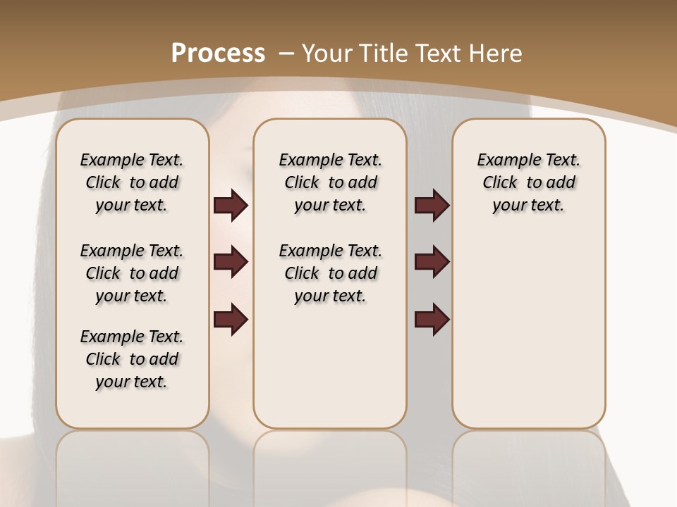 A Beautiful Woman With Long Black Hair Powerpoint Template PowerPoint Template