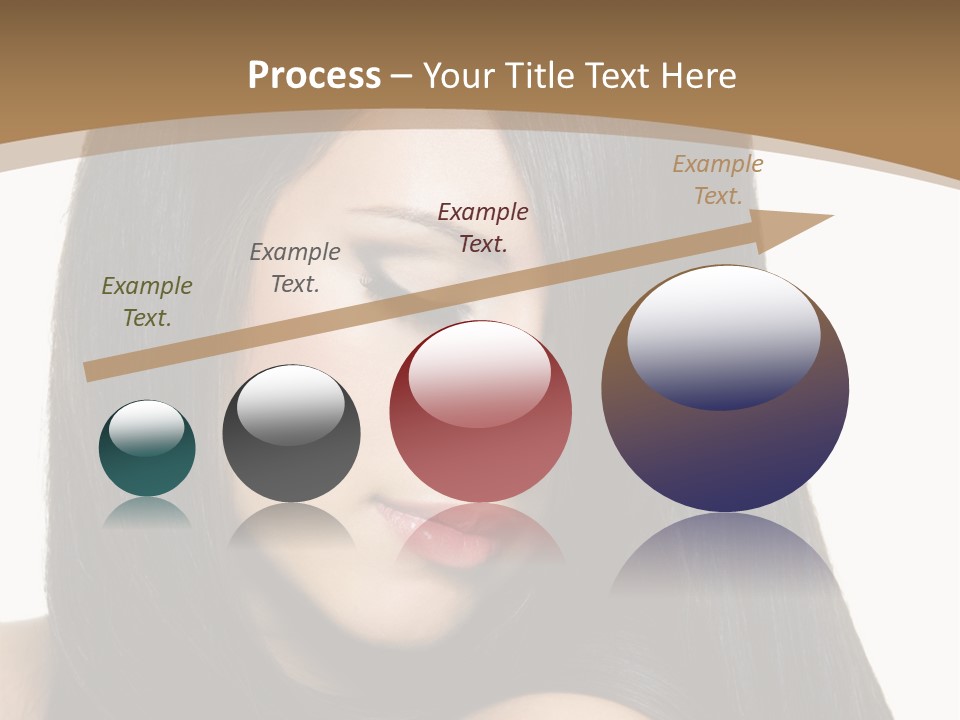 A Beautiful Woman With Long Black Hair Powerpoint Template PowerPoint Template