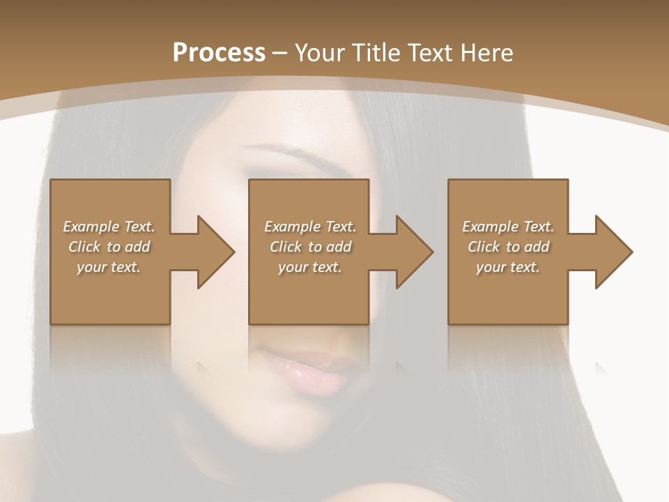 A Beautiful Woman With Long Black Hair Powerpoint Template PowerPoint Template
