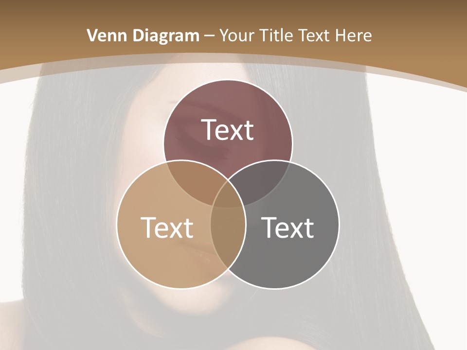 A Beautiful Woman With Long Black Hair Powerpoint Template PowerPoint Template