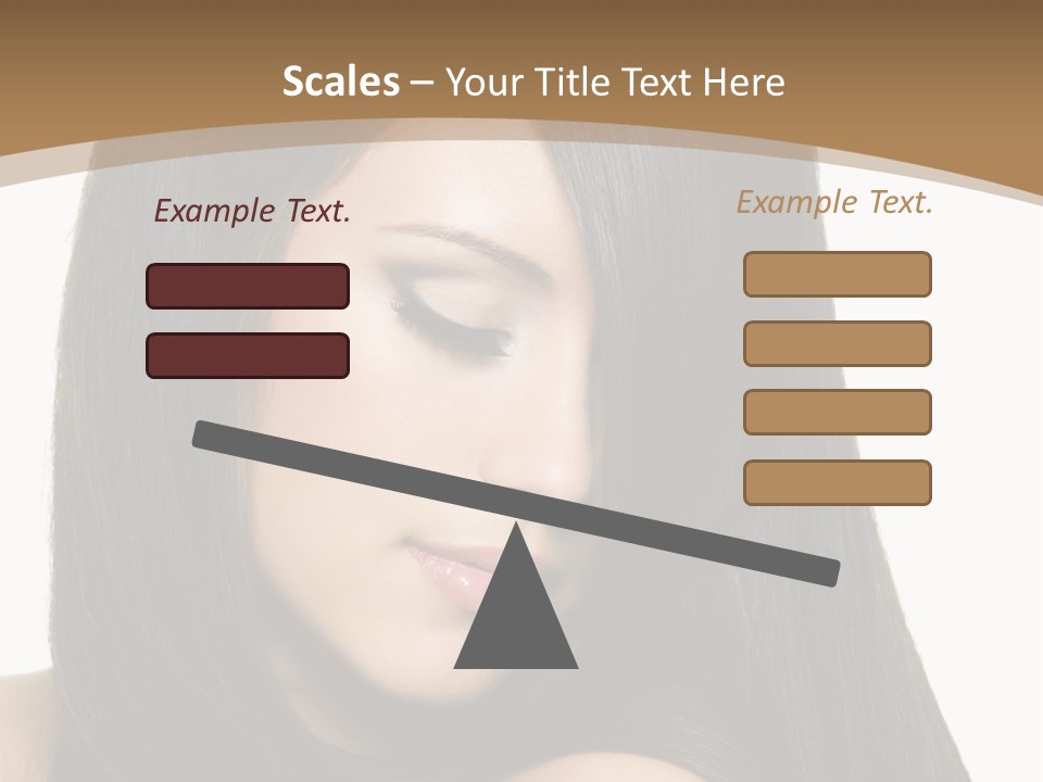 A Beautiful Woman With Long Black Hair Powerpoint Template PowerPoint Template