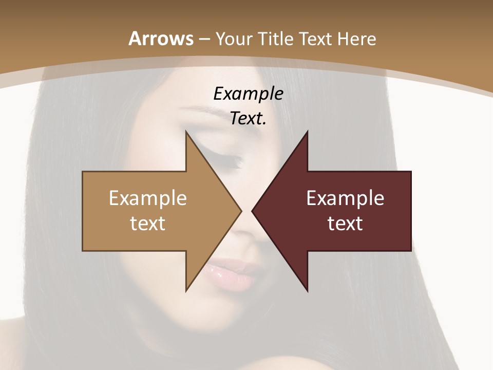 A Beautiful Woman With Long Black Hair Powerpoint Template PowerPoint Template